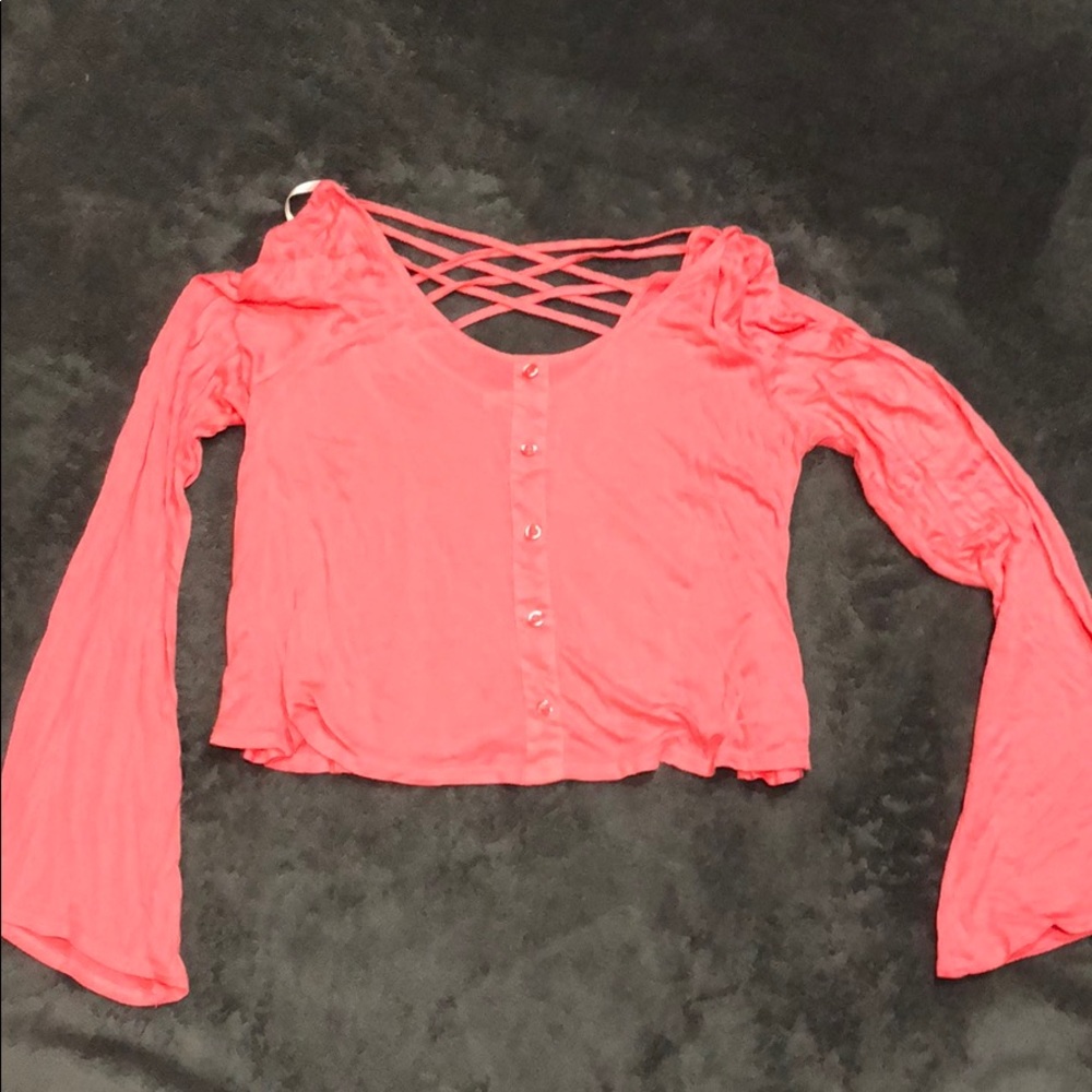 Bell Sleeve Crop Top (size M)